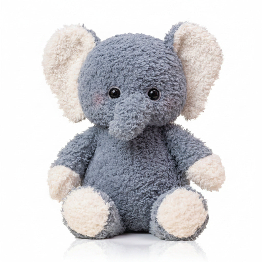 Running Plush elephant and bear dress-up plush dolls front view